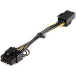 StarTech.com PCI Express 6 pin to 8 pin Power Adapter Cable - Power Cable - 6 pin PCIe Power (F) to 8 pin PCIe Power (M) - 6.1 in - Yellow - PCIEX68ADAP