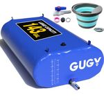 GUGY Portable 143 Gallon Water Bladder for Truck Bed,Carrier Cart, Large Water Bob Bathtub Emergency Water Bladder for Outdoor RV & Car Camping,Water Storage Bladder with Spigot,Overflow Kit-Blue 540L