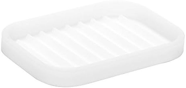 iDesign Lineo Piatto Portasapone, Plastica, Trasparente, 12.5x9x1.5 cm