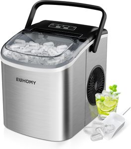 EUHOMY Countertop Ice Maker – Compact Portable Ice Machine