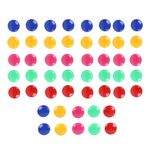 YAJNAS Pack of 50 Colorful Opaque Magnet for Magnetic White-Boards - Sticky Stick Notes, Photos, Charts Notice Board/Planning Magnets - Fridge Magnetic Button, 30 mm, Random Color