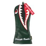 SHABIER New War Shark Flying Tiger Warshark Golf Driver Headcover for Taylormade M3 M4 M5 M6 SIM Golf Club(Green Driver Cover)