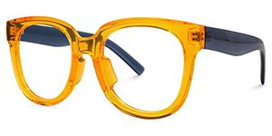 Zeelool Unisex Retro Oversized Square Glasses with Non-prescription Clear Lens Harrell ZOP049594-06 Yellow