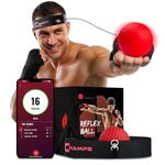 Champs MMA Boxing Reflex Ball - Boxing Equipment Fight Speed, Boxing Gear Punching Ball Great for Reaction Speed and Hand Eye Coordination Training Reflex Bag Alternative (Advanced)