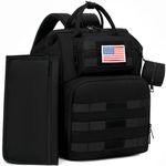 ROSEGIN Diaper Bag Backpack for Dad and Men, Large Travel Tactical Baby Gear Diaper Bag with Changing Pad, Pacifier Case, Removable Flag Patch - Baby Shower Gifts - Shadow Black