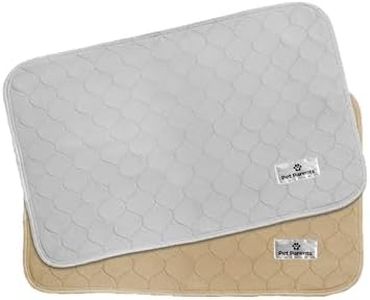 Pet Parents Washable Dog Pee Pads (2pack) of (18x24) Premium Pee Pads for Dogs, Waterproof Whelping Pads, Reusable Dog Training Pads, Quality Travel Pet Pee Pads. Modern Puppy Pads! (1 Tan & 1 Grey)