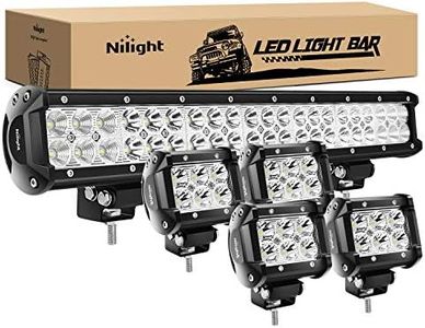 Nilight - ZH003 20Inch 126W Spot Flood Combo Led Light Bar 4PCS 4Inch 18W Spot LED Pods Fog Lights for Jeep Wrangler Boat Truck Tractor Trailer Off-Road