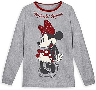 Disney Minnie Mouse Long Sleeve T-Shirt for Women, Multicolored, X-Small