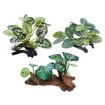 M2cbridge Artificial Fish Tank Plants Silk Aquarium Plant Aquatic Water Grass Foreground Decor (3PCS Green Grasses)