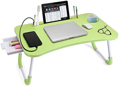 Slendor Laptop Desk Laptop Bed Stand Foldable Laptop Table Folding Breakfast Tray Portable Lap Standing Desk Reading and Writing Holder with Drawer for Bed Couch Sofa Floor