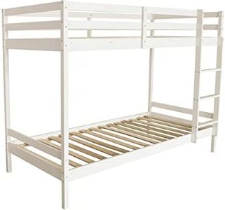 Habitat et Jardin Lit Superposé Bois Enfant Lionel 90 x 190 cm - Blanc
