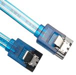 C&E SATA III 6Gbps Cable with Locking Latch, Blueangled-Angled 18", 24 Piece (CNE635262)