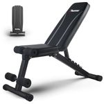 PASYOU Adjustable Weight Bench Full Body Workout Multi-Purpose Foldable Incline Decline Exercise Workout Bench for Home Gym Black