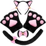 Spooktacular Creations 5 pcs Kitten Kitty Cat Costume Accessories Set for Adult and Child Cosplay Halloween Dress Up