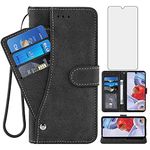 Asuwish LG Stylo 6 Wallet Case,Luxury Leather Phone Cases with Credit Card Holder Slot Stand Kickstand Book Rugged Flip Folio Protective Cover for LG Stylo 6 Stylo6 LM-Q730 (2020) Women Girls Black