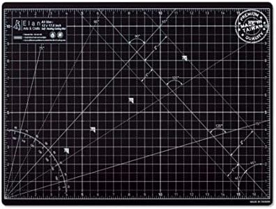 Elan Cutting Mat A3 Black & Taupe, Self Healing Cutting Mat 12 x 18 INCH, 5-Ply Craft Mat Black, Hobby Cutting Mat 12x18 INCH, Fabric Cutting Board for Crafts, Quilting Cutting Board, Modeling Mat