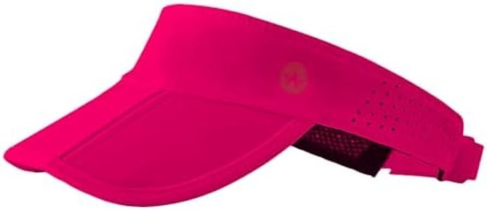 WANDER Sports Sun Visor Hats Adjustable Running Golf Tennis Mesh Folding Cap for Women Men(Rose Red)