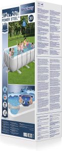 Bestway Power Steel Above Ground Pool, 13.6 Ft – Pump & Ladder, Grey