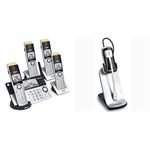 VTech IS8151-4 Answering System with 4 Handsets + VTech IS6200 DECT6.0 Accessory Headset