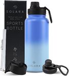 SOLARA Insulated Water Bottle 1000ml, Hot Water Bottle, Thermosteel Water Bottle for Travel, Home, Office, School, Gym, Adults, Water Bottle Hot and Cold, Sipper Bottle, Blue Wave