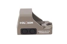 Holosun HS507K-X2-FDE Multi-Reticle, 2 MOA Dot & 32 MOA Circle Open Reflex - Durable Aluminum Unparallax Sight for FDE Subcompact Guns
