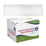 Dynarex Non-Sterile Stretch Gauze Bandage Roll - Pack of 12