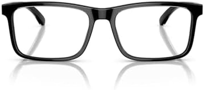 Emporio Armani Men's Ea3227 Prescription Eyewear Frames, Shiny Black/Top Crystal/Demo Lens, 54 mm