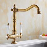 Traditional Kitchen Sink Mixer Tap Double Handle Kitchen Tap Antique plastic Georgian Classic Faucet