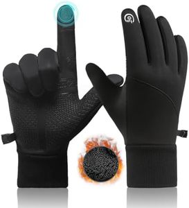 CRAZY SHARK Winter Warm Gloves, Windproof Water-Resistant Thermal Gloves Anti-slip Touch Screen Cycling Gloves for Men Women Hiking Climbing Riding Bike Outdoor Sports