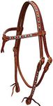 CHALLENGER Horse Western Leather Horse USA Amish Tack Knotted Bridle Turquoise Bling 78202TR