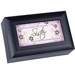 Sister Feel The Love Black Cottage Garden Petite Music Box Plays Wonderful World