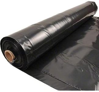 Rocky Mountain Goods 4 Mil Black Plastic Sheeting - Roll of Heavy Duty Thick Plastic for Gardening, Weeds, Yard, Landscaping, Barrier, Under House - Multi Use Polyethylene (50 FT X 3 FT)