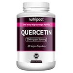 Quercetin 500mg - High Strength Antioxidant Immune Support Pure Quercetin Supplement, One a Day Formula – Easy to Swallow - 60 Vegan Capsules - 2 Month Supply - Made by Nutripact