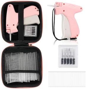 BEVTEE Price Tagging Guns for Clothes, Retail Price Tag Attacher Guns for Clothing (Not Stitch Gun), Includes 5 Needles, 1008 Barbs Fasteners, 1 Hard EVA Bag(Pink)