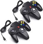 miadore 2 Pack Classic N64 Bit Retro USB Game Controller Gamepad Joystick for PC and MAC (2 Pack-Black)