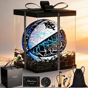 YeahShoot Glow in The Dark Holographic Reflective Basketball Size 7 - Cool Luminous Outdoors Youth Ball, Premium Luxury Gift Box, with Pump,Bag&Net,Perfect Holiday Ideal Gift