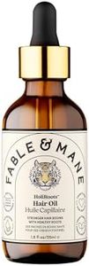 Fable and Mane Hair Oil - HoliRoots Strengthening Serum for Damaged, Frizzy Hair with Ashwagandha, Castor Oil & Scalp Treatment - 1.8FL oz