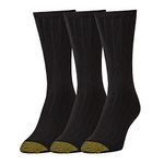 Gold Toe Women's Verona Crew Socks, 3-Pairs - black - Medium