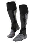 FALKE Men's SK1 Comfort M KH Wool Silk Warm Thick 1 Pair Skiing Socks, Black (Black-Mix 3010), 8-9