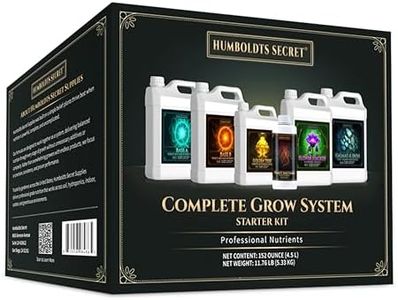 Humboldts Secret Starter Kit Pack – World's Best Indoor & Outdoor Plant Fertilizer and Nutrient System: Base A & B – Golden Tree – Flower Stacker – Plant Enzymes – CalMag & Iron