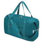 for Airlines Large Cabin Bag 56x45x25 Foldable Travel Duffel Bag Holdall Tote Carry on Luggage with Wet Pocket Overnight for Women and Men 40L (Teal)