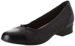 Clarks Women's Juliet Step Pump, Black Tweed Combi, 5