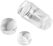 Invisipress Nail Stamper & Scraper Duo, Transparent Silicone Nail Art Stamper with Dual Size Heads, Acrylic Scraper Pad for Nail Stamping Design, Home Salon DIY Use | RUBY VIBE CO