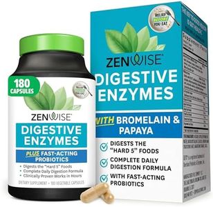 Zenwise Health Digestive Enzymes for Gut Health - Probiotic Multi Enzymes with Prebiotics and Probiotics for Women and Men for Digestive Health and Bloating Relief, Daily Enzymes for Digestion -180 CT