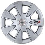 PRIGAN Wheel Cover for All 12 INCH Cars Silver Wheel Cap (Available in 12,13,14,15,16 Inch) (Set of 4 Pcs) (Press Fitting) Model- GTX Silver-12