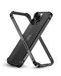 RAEGR iPhone 16 Pro Case | Anodized Aluminum Bumper | Supports Mag-Safe Wireless Charging | Edge Armor Protective Minimal Case Designed for iPhone 16 Pro (6.3-Inch) (2024) - Black Titanium RG10578