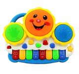 Plutofit? Drum Keyboard Musical Toys with Flashing Lights - Animal Sounds and Songs, Multi Color