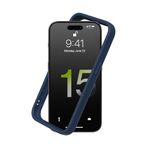 RHINOSHIELD Bumper Case Compatible with [iPhone 15 Pro Max] | CrashGuard - Shock Absorbent Slim Design Protective Cover 3.5M / 11ft Drop Protection - Navy Blue