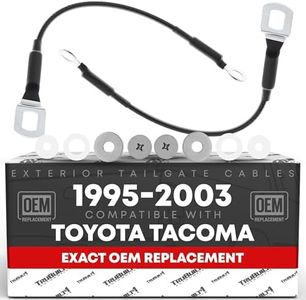 Tailgate Support Cable Replacement Set, Rear Driver & Passenger Side - Compatible with 1995-2004 Toyota Tacoma - Tail Gate Support Cable Straps, Metal 14-9/16" Long - OEM 65770-04030, 38531