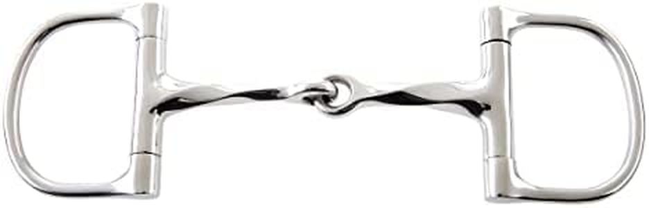 Korsteel Stainless Steel Slow Twist Dee Ring Snaffle Bit, 5"